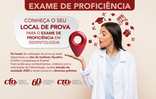 Exame Nacional de Proficiência em Odontologia: Locais da Prova Disponíveis para Consulta